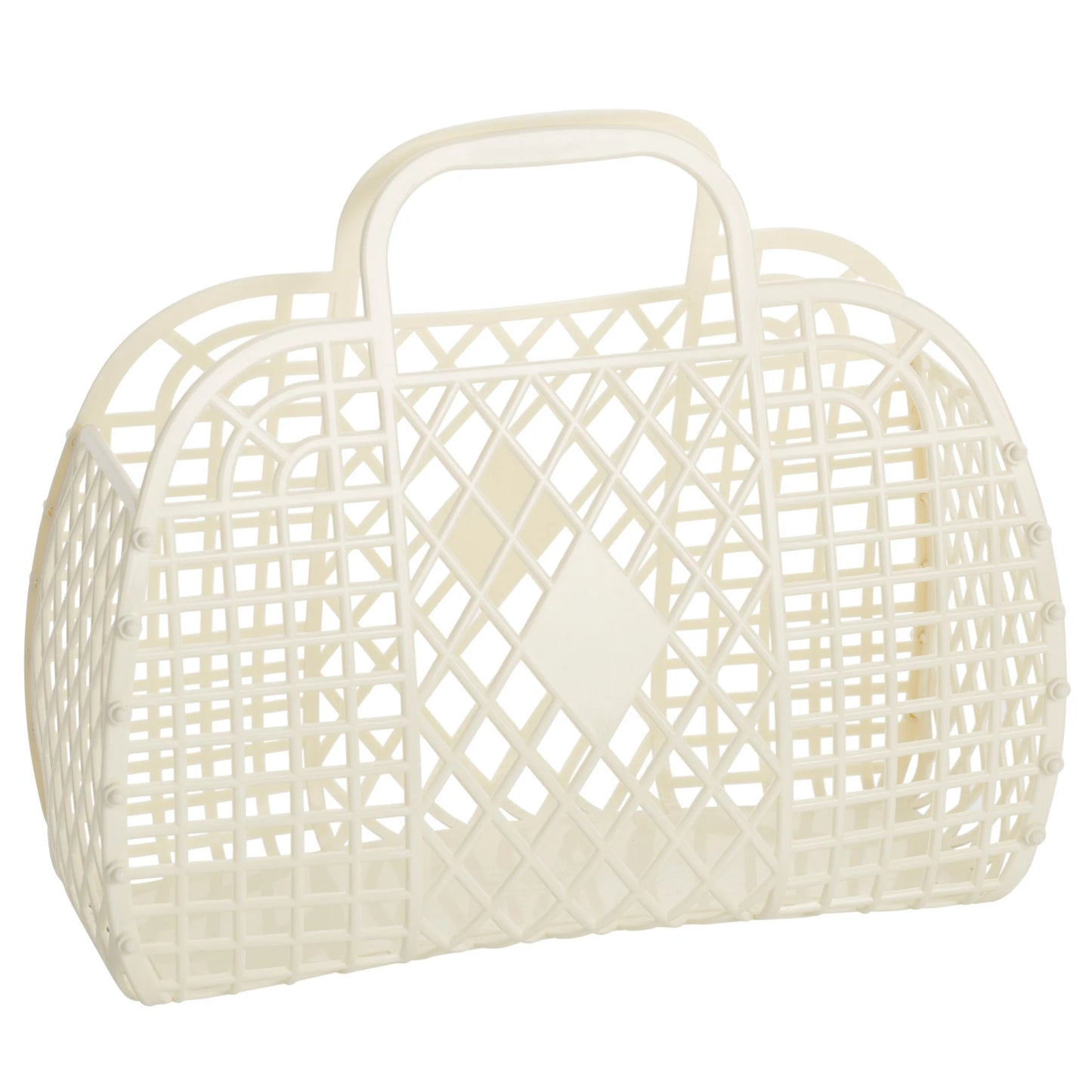 Sun Jellies Retro Basket, Cream