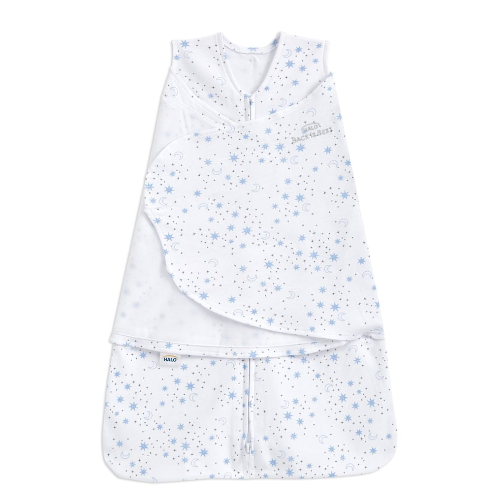 Halo SleepSack Swaddle, Blue Midnight Moons