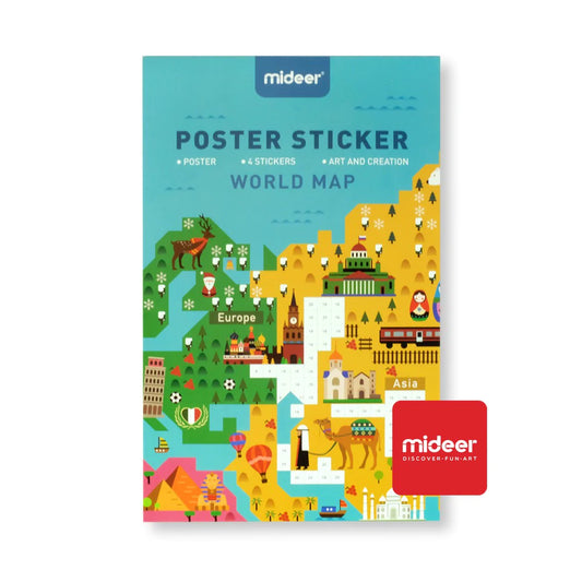 Mideer Poster Sticker - World Map