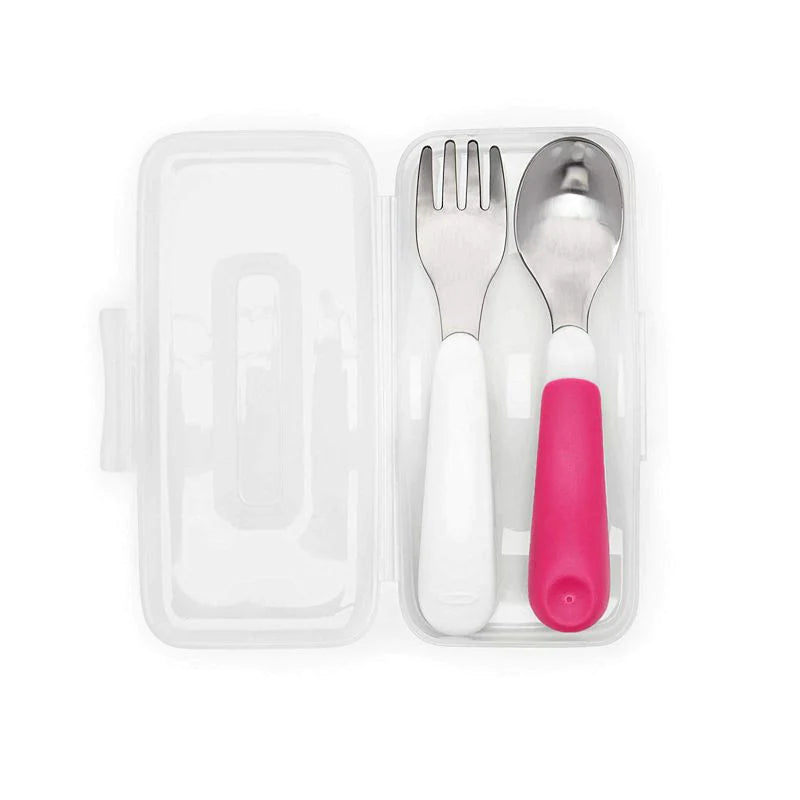 Oxo Tot On The Go Fork And Spoon Set With Travel Case