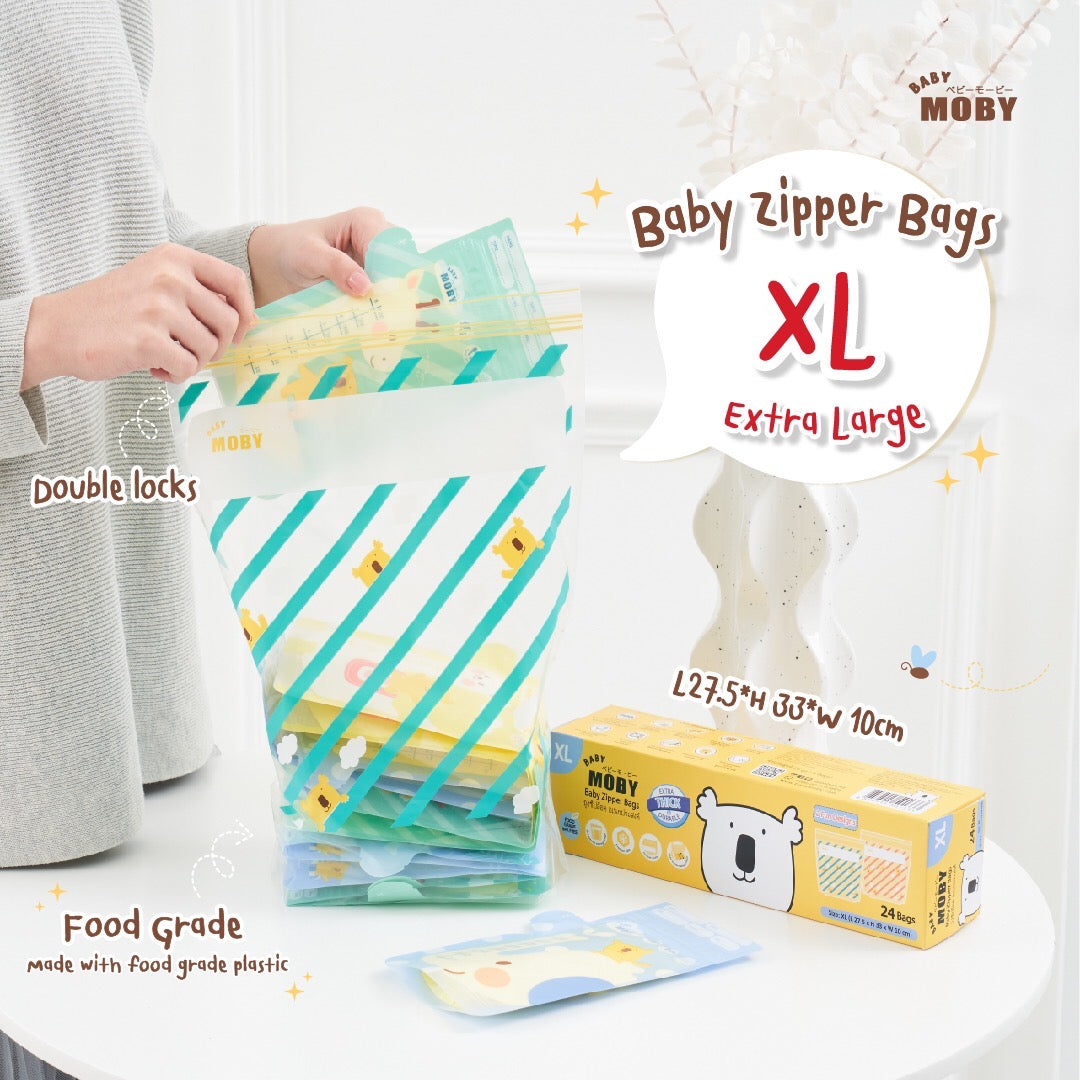 Baby Moby XL Zipper Bags (24 bags)