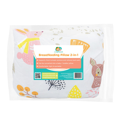 Orange & Peach 2-in-1 Breastfeeding Pillow (Baby and Kids Pillow)