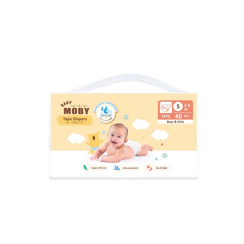 Baby Moby Tape Diaper (Small) - 40 pcs