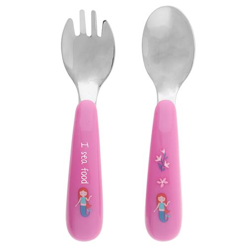 Stephen Joseph Utensil Set with Case (Spoon and Fork)