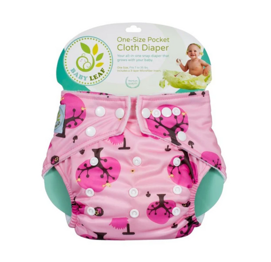 Baby Leaf Cloth Diaper (Cherry Blossom)