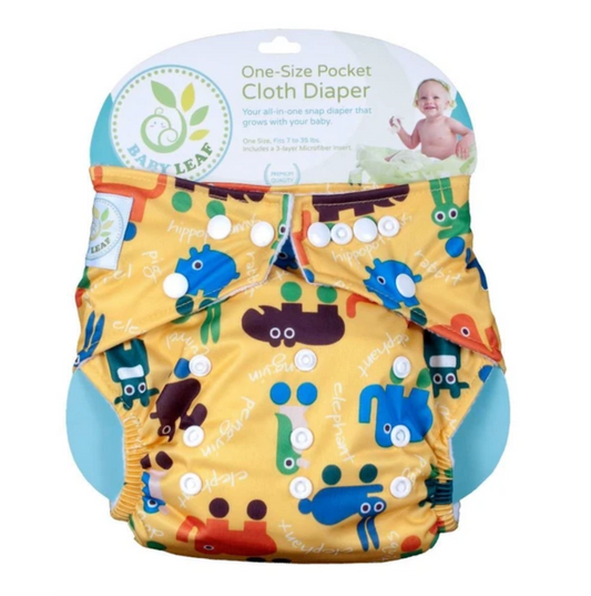 Baby Leaf Cloth Diaper (Zoorific Friends)