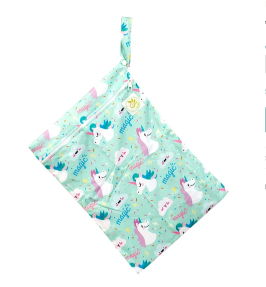 Baby Leaf Wet Bag (Unicorns)