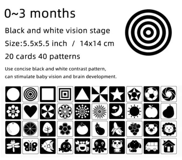 Blooming Wisdom Montessori High Contrast Visual Cards