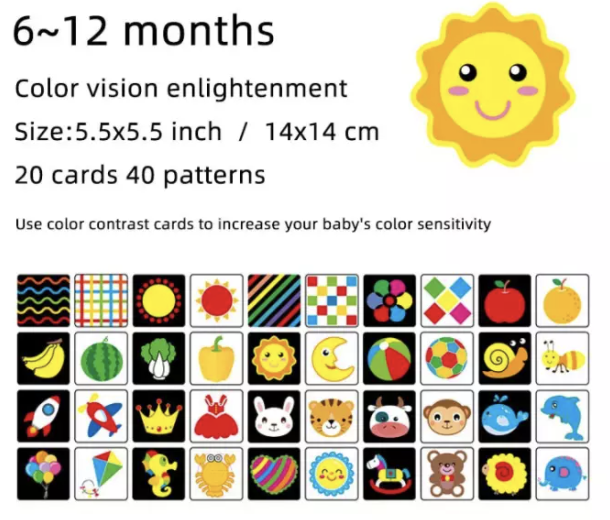 Blooming Wisdom Montessori High Contrast Visual Cards