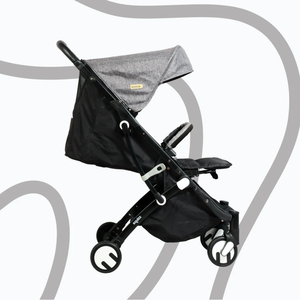 Looping Squizz 3 Compact Stroller Grey Canopy - Black Frame – Building ...