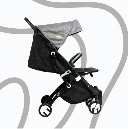 Looping Squizz 3 Compact Stroller Grey Canopy - Black Frame