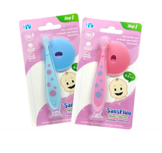 Sansfluo Infant Silicone Training Toothbrush (0-2 years old)
