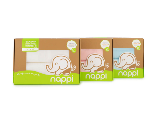 Nappi Bamboo Muslin squares  30"x30" (pack of 2)