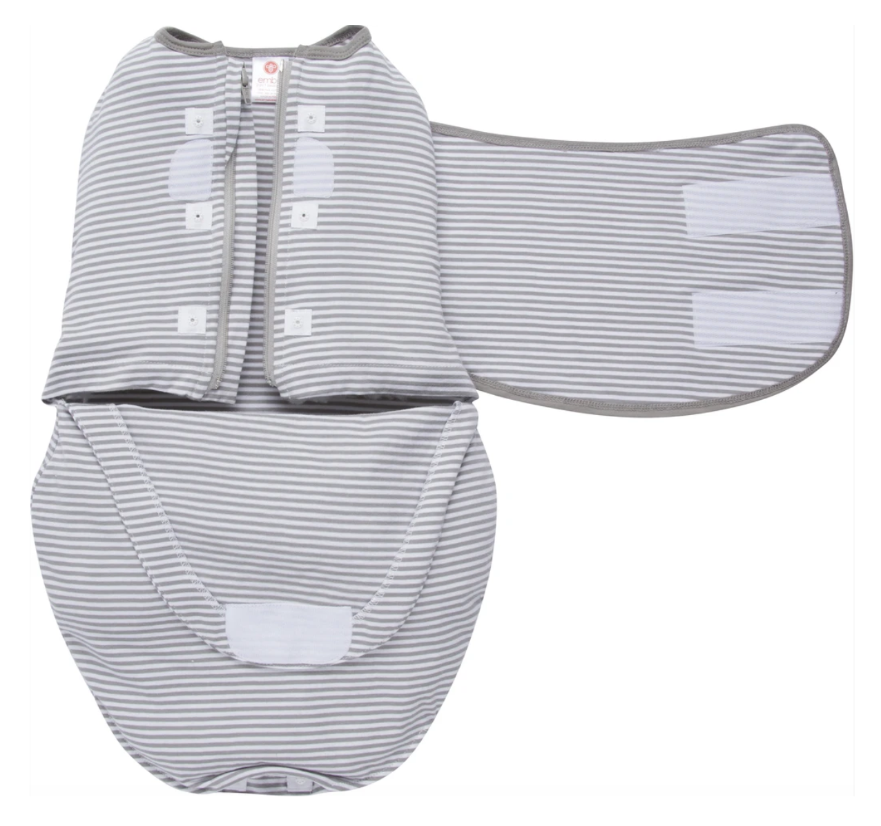 Embe Classic 2-Way Swaddle (Gray Stripes)