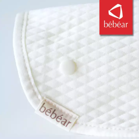 Bébéar 3 piece Drool and Teething Pads (White)