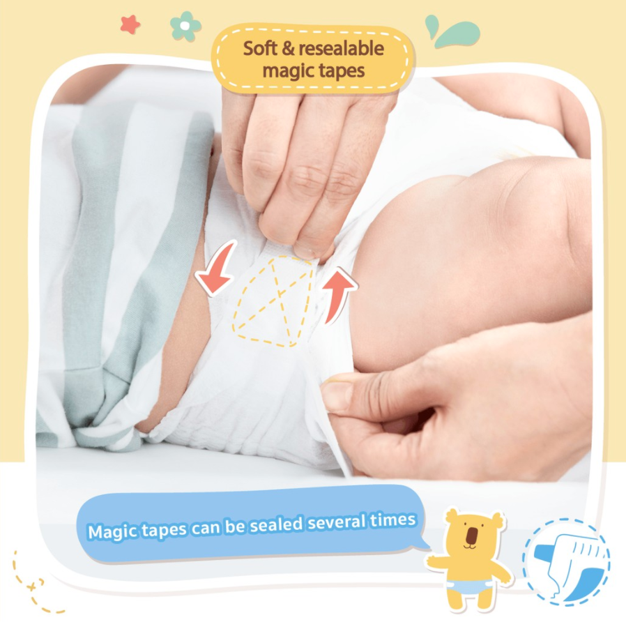 Baby Moby Tape Diaper (Small) - 40 pcs