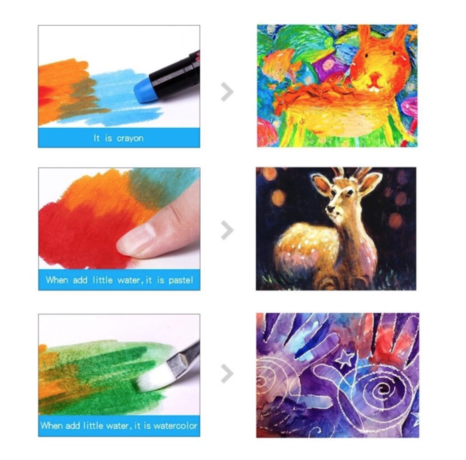 JoanMiro BabayRoo Silky Washable Crayon 6/12/16/24 Colors Set — A