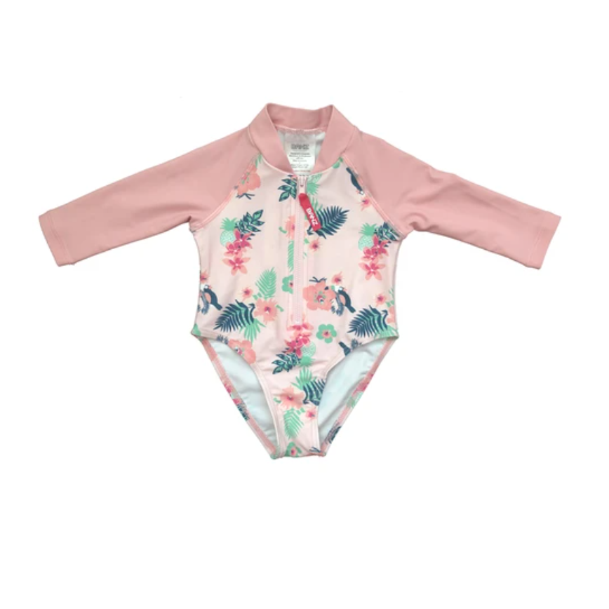 Banz® Girls One-Piece Long Sleeve Swimsuit (6 mos - 12 yrs)