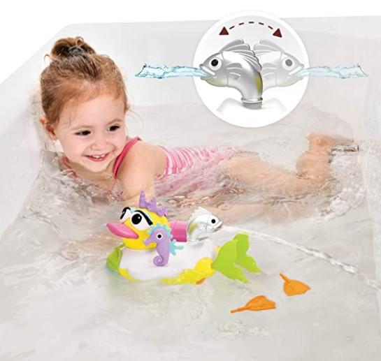 Yookidoo Bath Toy with Powered Water Cannon Shooter - Jet Duck Mermaid