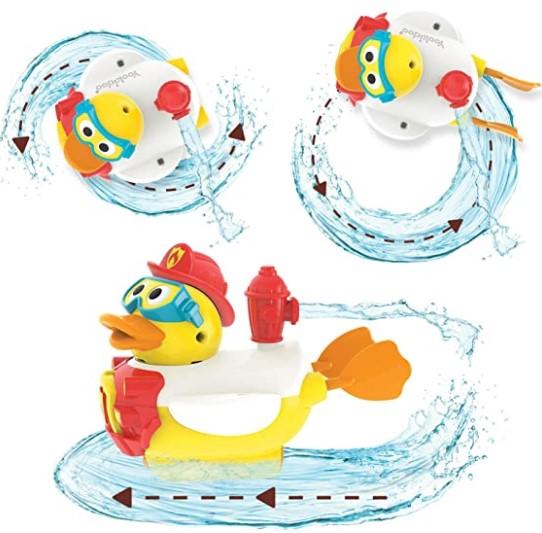 Yookidoo Bath Toy with Powered Water Cannon Shooter - Jet Duck Firefighter