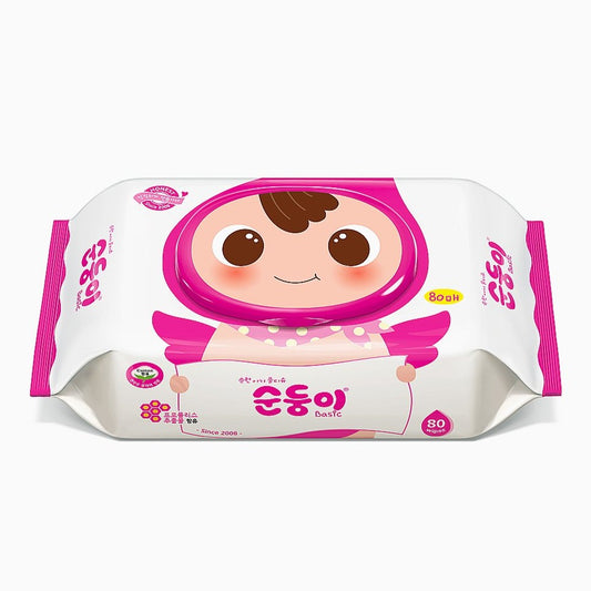 Soondoongi Basic Wet Wipes, Plain & Scented (80 Sheets)