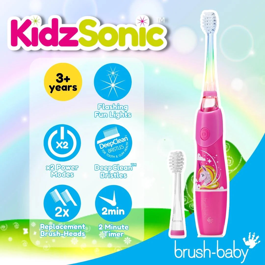 Brush Baby KidzSonic Electric Toothbrush (Flossy The Unicorn)