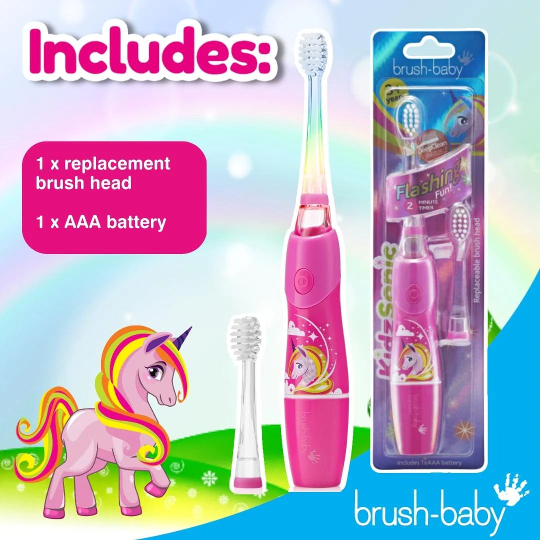 Brush Baby KidzSonic Electric Toothbrush (Flossy The Unicorn)