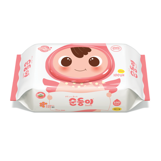 Soondoongi Basic Wet Wipes, Embossed & Unscented (100 Sheets)