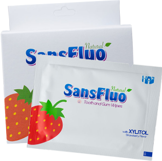 Sansfluo Natural Tooth & Gum Wipes (24 sachets)