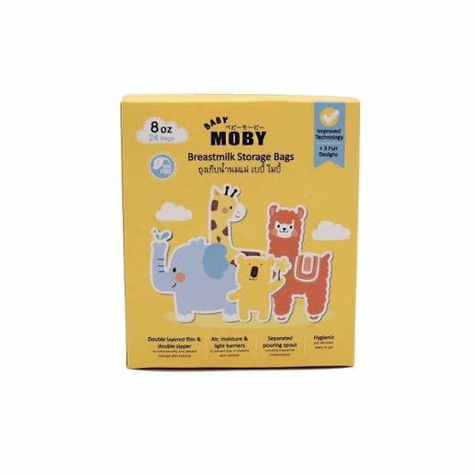 Baby Moby Breastmilk Storage Bags 8 oz (24 bags)