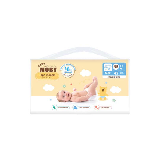 Baby Moby Tape Diaper (Newborn) - 42 pcs