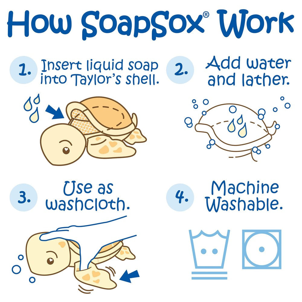 Soapsox Jr. 2in1 Bath Buddy - Taylor the Turtle