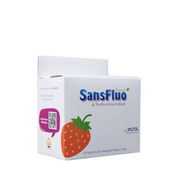 Sansfluo Natural Tooth & Gum Wipes (24 sachets)