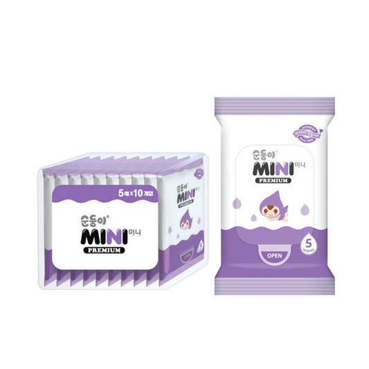 Soondoongi Premium Mini Wipes, Plain & Scented (5's x 10 packs)
