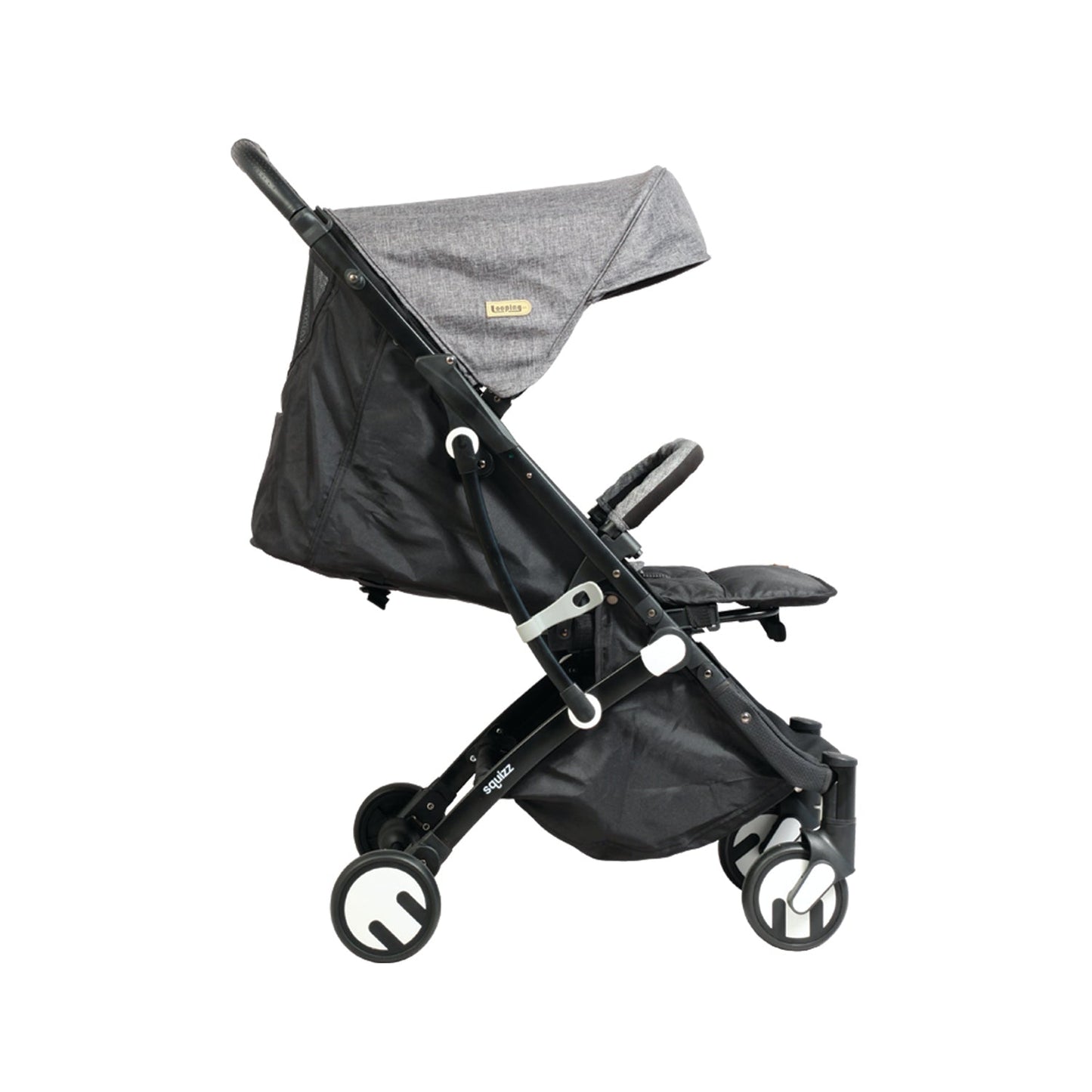 Looping Squizz 3 Compact Stroller Grey Canopy - Black Frame