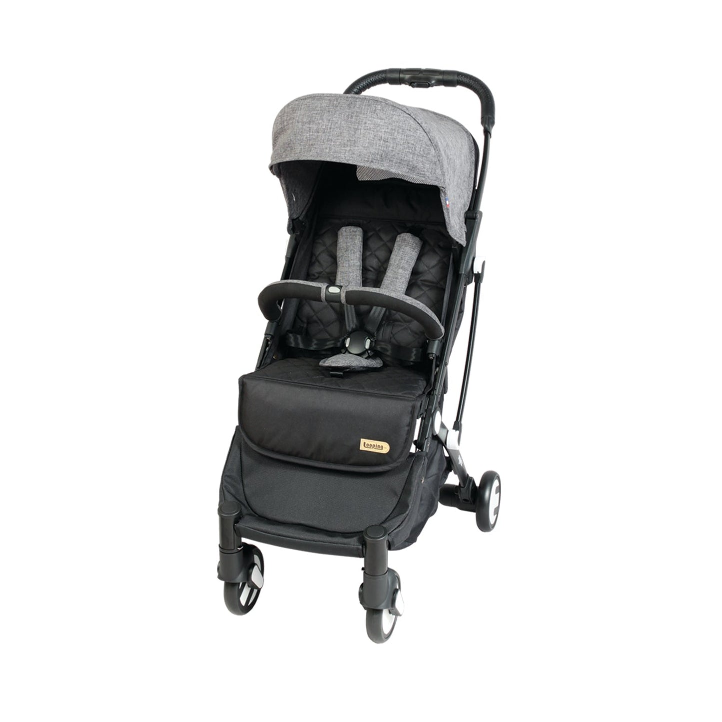 Looping Squizz 3 Compact Stroller Grey Canopy - Black Frame