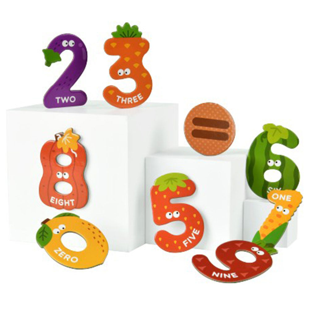Mideer Number Magnets - 26 pcs (Fruits and Vegetables Number Magnets)
