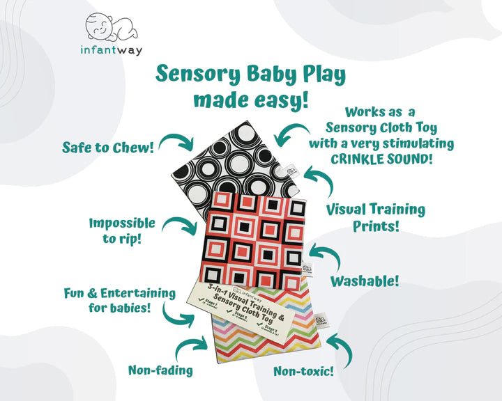 Infantway 3-in-1 Visual Training & Sensory Cloth Toy