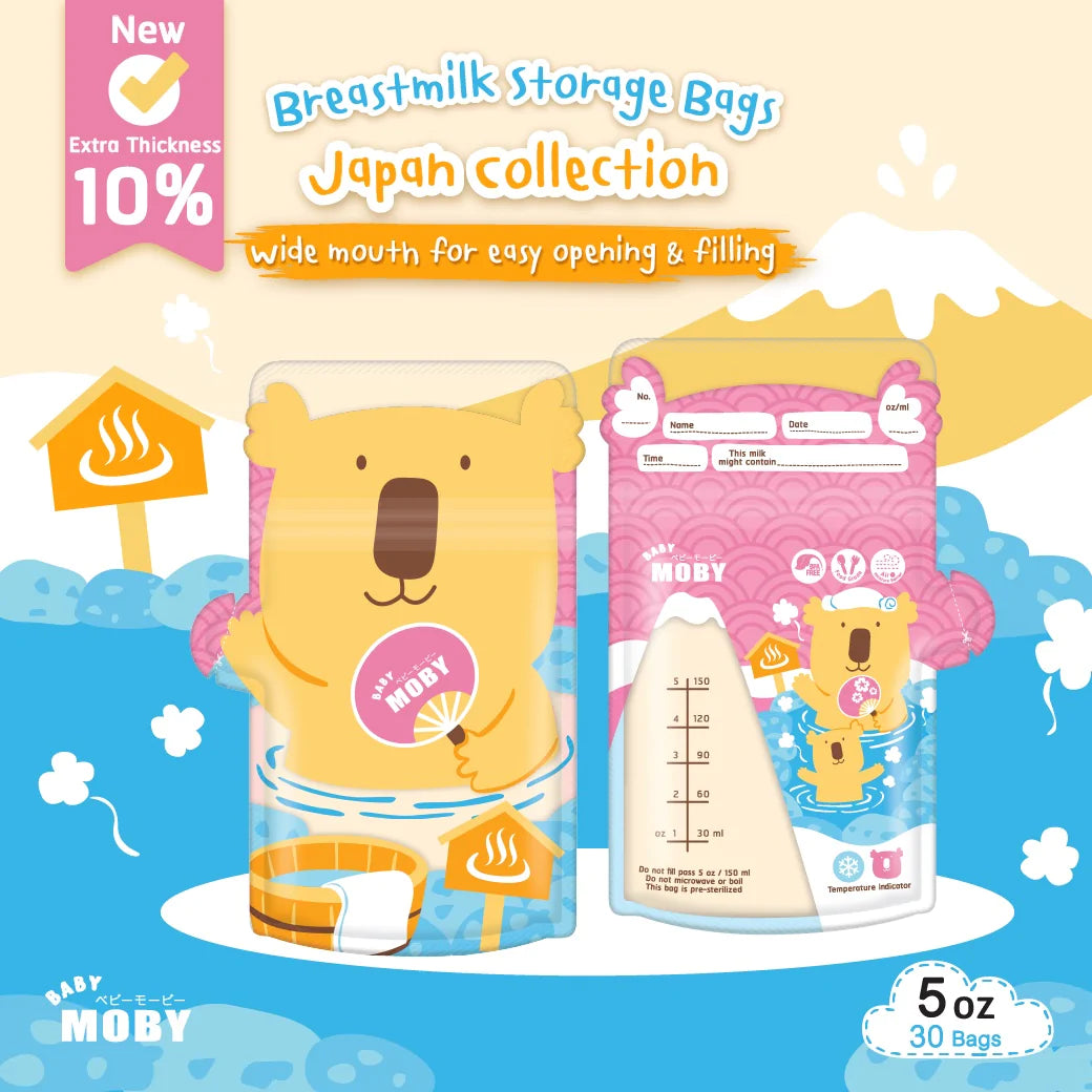 Baby Moby Breastmilk Storage Bags 5oz/150ml (30 bags)